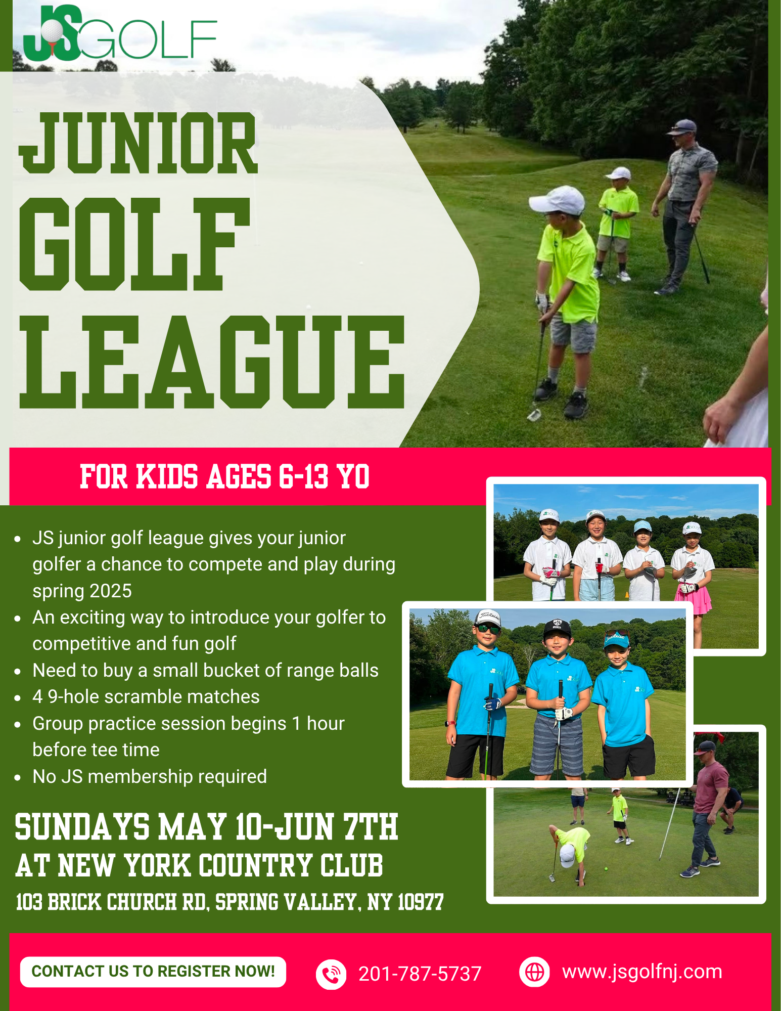 Junior Golf League Players