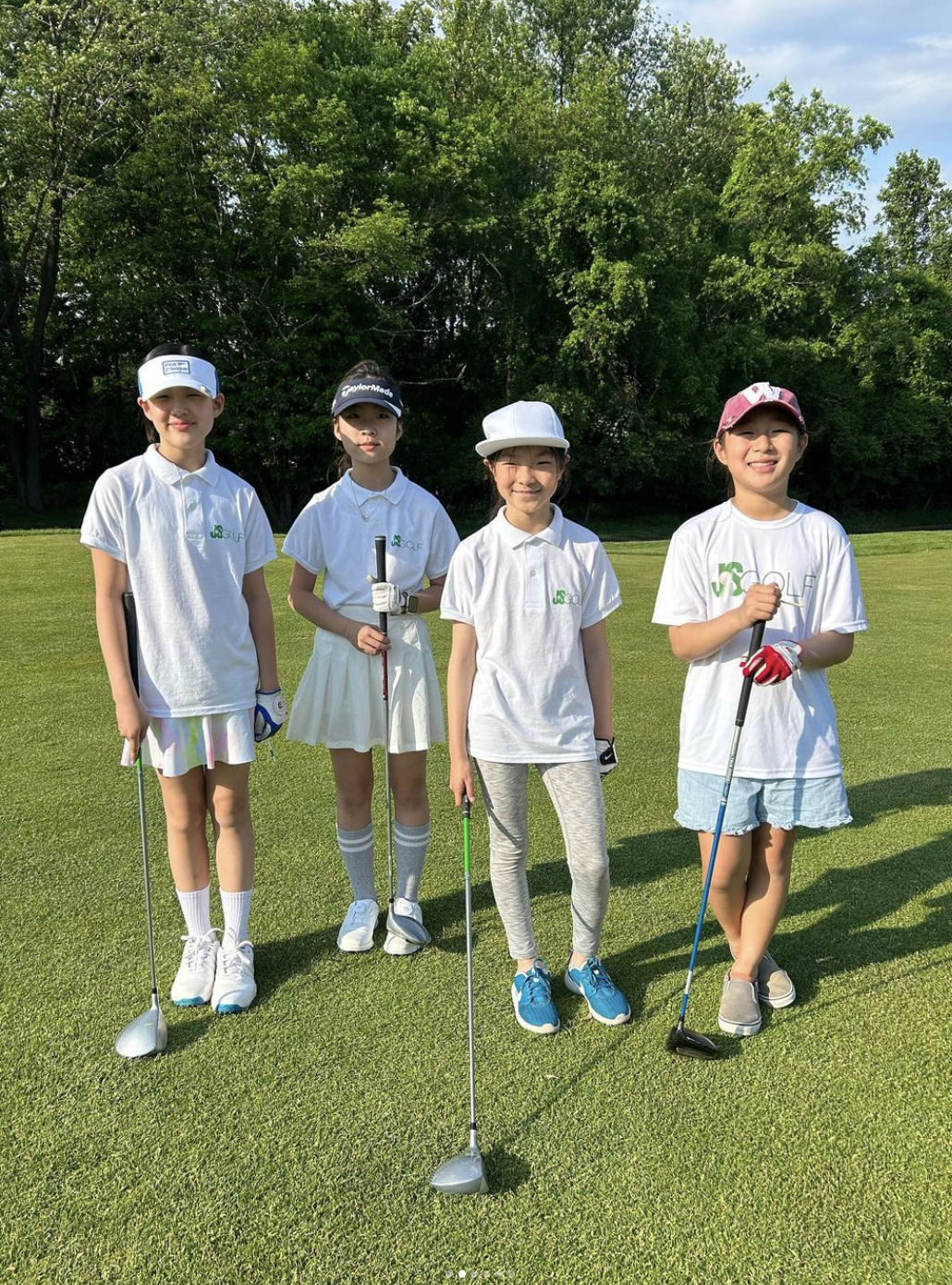 Junior golfers on the course